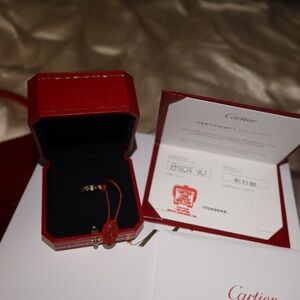 Cartier Gold Love Ring with Red Presentation Set